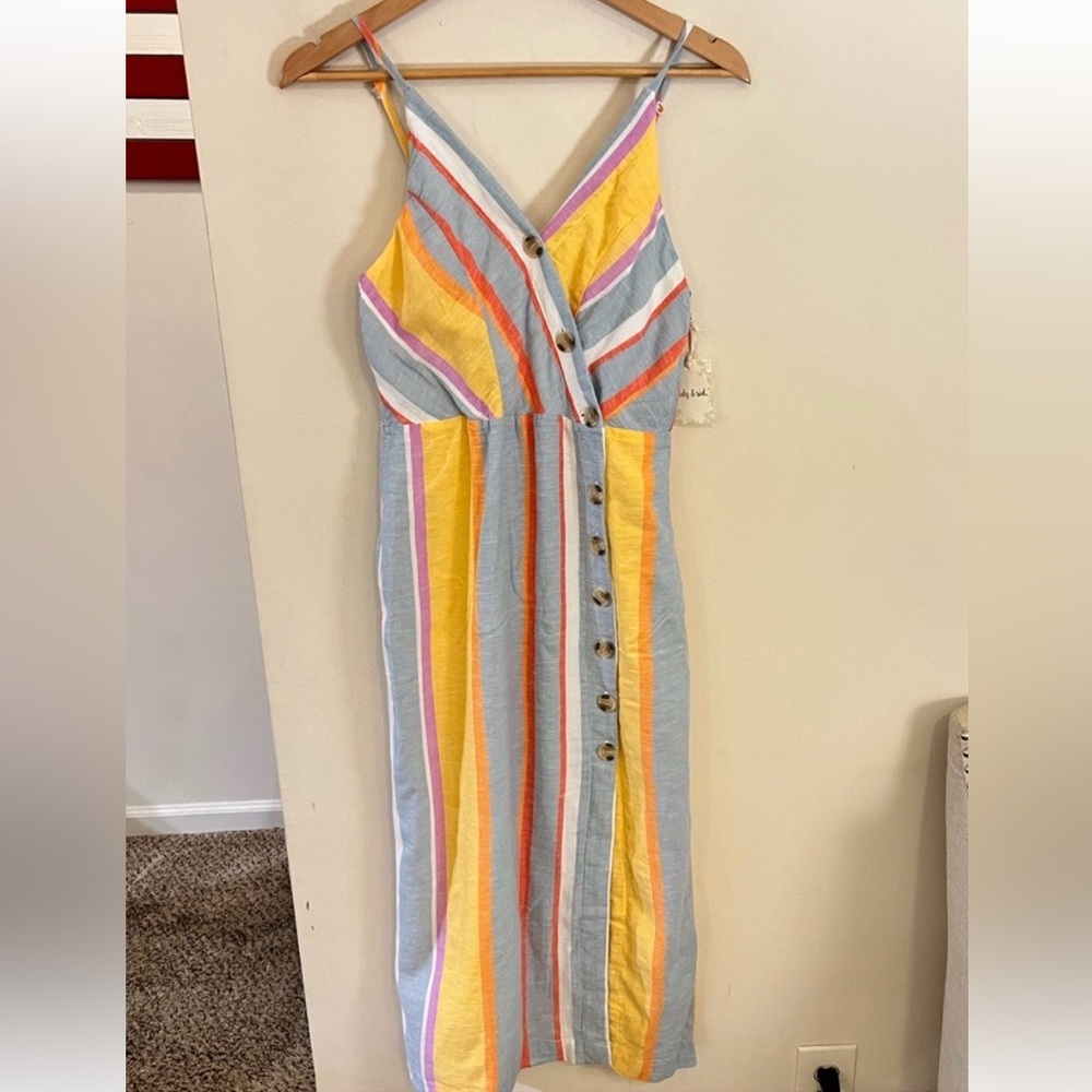Striped Summer Button-Front Sundress